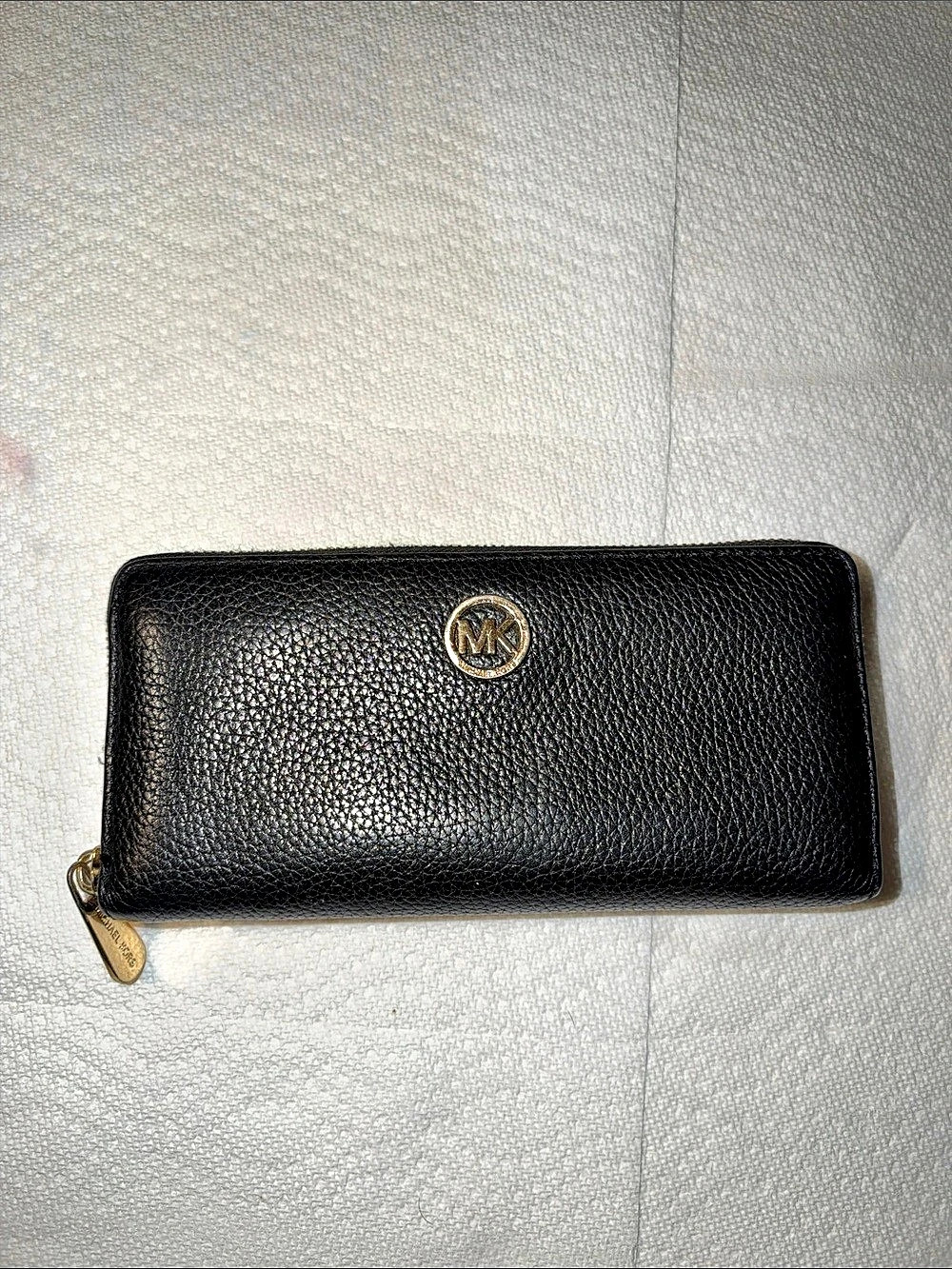Michael Kors Small Pebbled Leather Wallet Black